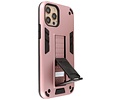 BAOHU Hoesje met Magnetic Stand Hard Case Geschikt voor de iPhone 12 Pro Max - Stand Shockproof Telefoonhoesje - Grip Stand Back Cover - Roze