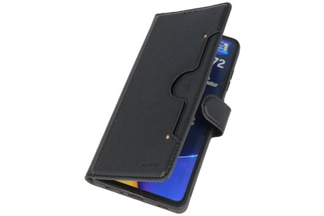 KAIYUE - Luxe Portemonnee Hoesje - Pasjeshouder Telefoonhoesje - Wallet Case - Geschikt voor Samsung Galaxy A72 5G - Zwart
