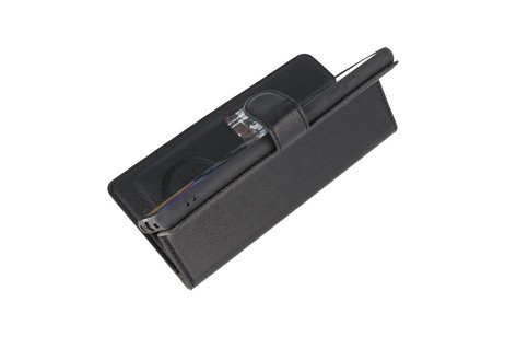 BAOHU KAIYUE - Luxe Portemonnee Hoesje - Pasjeshouder Telefoonhoesje - Wallet Case - Geschikt voor Samsung Galaxy A72 5G - Zwart