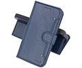 KAIYUE - Luxe Portemonnee Hoesje - Pasjeshouder Telefoonhoesje - Wallet Case - Geschikt voor Samsung Galaxy A72 5G - Navy