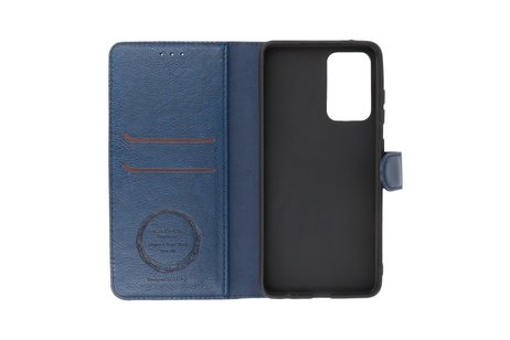 KAIYUE - Luxe Portemonnee Hoesje - Pasjeshouder Telefoonhoesje - Wallet Case - Geschikt voor Samsung Galaxy A72 5G - Navy