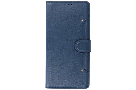 BAOHU KAIYUE - Luxe Portemonnee Hoesje - Pasjeshouder Telefoonhoesje - Wallet Case - Geschikt voor Samsung Galaxy A72 5G - Navy