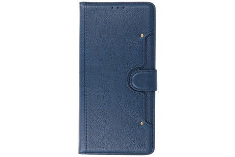 KAIYUE - Luxe Portemonnee Hoesje - Pasjeshouder Telefoonhoesje - Wallet Case - Geschikt voor Samsung Galaxy A72 5G - Navy