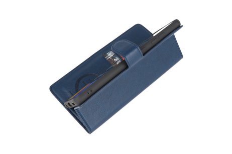 BAOHU KAIYUE - Luxe Portemonnee Hoesje - Pasjeshouder Telefoonhoesje - Wallet Case - Geschikt voor Samsung Galaxy A72 5G - Navy
