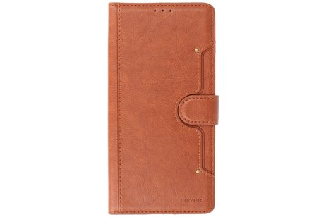 KAIYUE - Luxe Portemonnee Hoesje - Pasjeshouder Telefoonhoesje - Wallet Case - Geschikt voor Samsung Galaxy A72 5G - Bruin