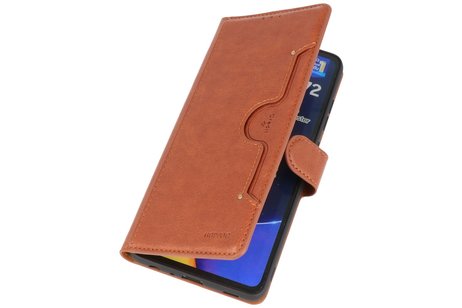 KAIYUE - Luxe Portemonnee Hoesje - Pasjeshouder Telefoonhoesje - Wallet Case - Geschikt voor Samsung Galaxy A72 5G - Bruin