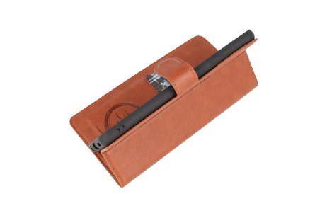 BAOHU KAIYUE - Luxe Portemonnee Hoesje - Pasjeshouder Telefoonhoesje - Wallet Case - Geschikt voor Samsung Galaxy A72 5G - Bruin