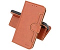 KAIYUE - Luxe Portemonnee Hoesje - Pasjeshouder Telefoonhoesje - Wallet Case - Geschikt voor Samsung Galaxy A72 5G - Bruin