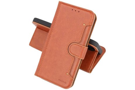BAOHU KAIYUE - Luxe Portemonnee Hoesje - Pasjeshouder Telefoonhoesje - Wallet Case - Geschikt voor Samsung Galaxy A72 5G - Bruin
