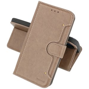 BAOHU KAIYUE - Luxe Portemonnee Hoesje - Pasjeshouder Telefoonhoesje - Wallet Case - Geschikt voor Samsung Galaxy A72 5G - Grijs