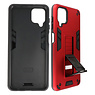 Stand Hardcase Backcover Samsung Galaxy A12 Rood