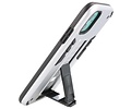BAOHU Hoesje met Magnetic Stand Hard Case Geschikt voor de iPhone XR - Stand Shockproof Telefoonhoesje - Grip Stand Back Cover - Zilver