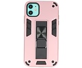 Stand Shockproof Telefoonhoesje - Magnetic Stand Hard Case - Grip Stand Back Cover - Backcover Hoesje voor iPhone XR - Roze