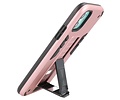 BAOHU Hoesje met Magnetic Stand Hard Case Geschikt voor de iPhone XR - Stand Shockproof Telefoonhoesje - Grip Stand Back Cover - Roze