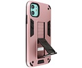 Stand Shockproof Telefoonhoesje - Magnetic Stand Hard Case - Grip Stand Back Cover - Backcover Hoesje voor iPhone XR - Roze