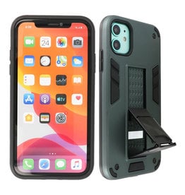 Stand Hardcase Backcover iPhone XR Donker Groen