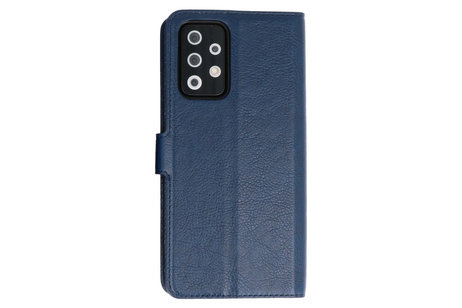 BAOHU KAIYUE - Luxe Portemonnee Hoesje - Pasjeshouder Telefoonhoesje - Wallet Case - Geschikt voor Samsung Galaxy A72 5G - Navy
