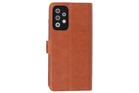 KAIYUE - Luxe Portemonnee Hoesje - Pasjeshouder Telefoonhoesje - Wallet Case - Geschikt voor Samsung Galaxy A72 5G - Bruin