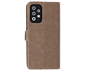 KAIYUE - Luxe Portemonnee Hoesje - Pasjeshouder Telefoonhoesje - Wallet Case - Geschikt voor Samsung Galaxy A72 5G - Grijs