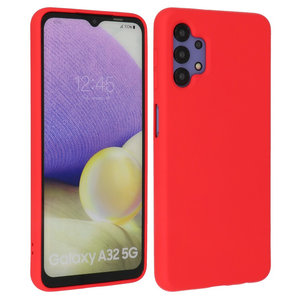 BAOHU Hoesje Geschikt voor de Samsung Galaxy A32 5G - Fashion Color Backcover Telefoonhoesje - Rood