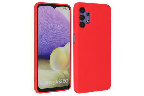 Hoesje Geschikt voor de Samsung Galaxy A32 5G - Fashion Color Backcover Telefoonhoesje - Rood