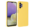 BAOHU Hoesje Geschikt voor de Samsung Galaxy A32 5G - Fashion Color Backcover Telefoonhoesje - Geel