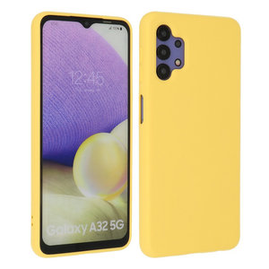 BAOHU Hoesje Geschikt voor de Samsung Galaxy A32 5G - Fashion Color Backcover Telefoonhoesje - Geel