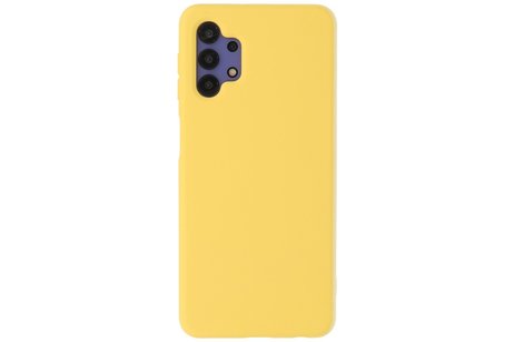 BAOHU Hoesje Geschikt voor de Samsung Galaxy A32 5G - Fashion Color Backcover Telefoonhoesje - Geel