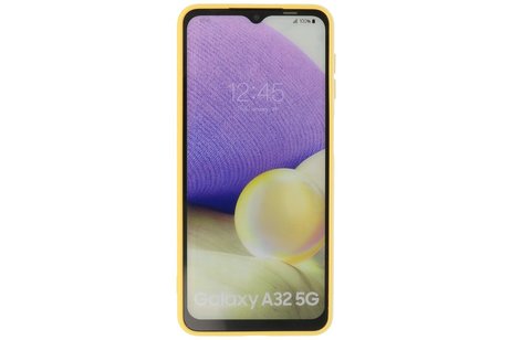 BAOHU Hoesje Geschikt voor de Samsung Galaxy A32 5G - Fashion Color Backcover Telefoonhoesje - Geel