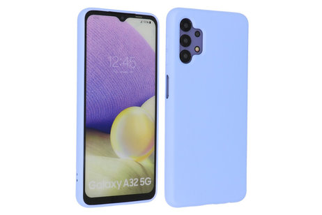BAOHU Hoesje Geschikt voor de Samsung Galaxy A32 5G - Fashion Color Backcover Telefoonhoesje - Paars