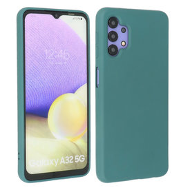 BAOHU Samsung Galaxy A32 5G Hoesje Fashion Backcover Telefoonhoesje Donker Groen