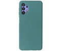 BAOHU Hoesje Geschikt voor de Samsung Galaxy A32 5G - Fashion Color Backcover Telefoonhoesje - Donker Groen