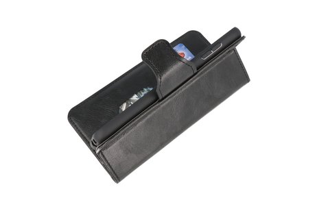 BAOHU Zakelijke Book Case Telefoonhoesje Geschikt voor OnePlus 9 - Portemonnee Hoesje - Pasjeshouder Wallet Case - Zwart