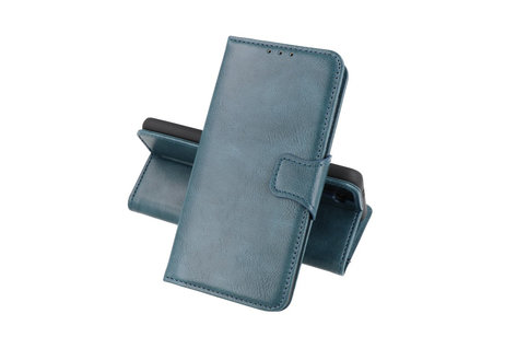 Zakelijke Book Case Telefoonhoesje - Portemonnee Hoesje - Pasjeshouder Wallet Case - Geschikt voor OnePlus 9 - Blauw