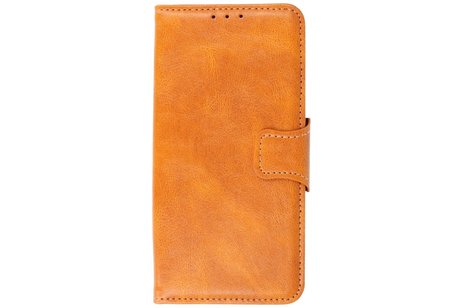 Zakelijke Book Case Telefoonhoesje - Portemonnee Hoesje - Pasjeshouder Wallet Case - Geschikt voor OnePlus 9 - Bruin