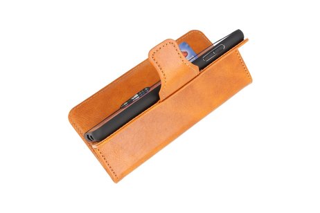 Zakelijke Book Case Telefoonhoesje - Portemonnee Hoesje - Pasjeshouder Wallet Case - Geschikt voor OnePlus 9 - Bruin