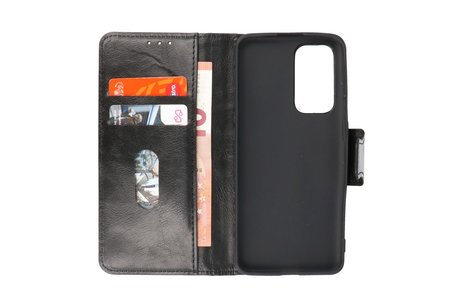 BAOHU Zakelijke Book Case Telefoonhoesje Geschikt voor OnePlus 9 - Portemonnee Hoesje - Pasjeshouder Wallet Case - Zwart