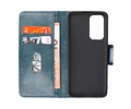 BAOHU Zakelijke Book Case Telefoonhoesje Geschikt voor OnePlus 9 - Portemonnee Hoesje - Pasjeshouder Wallet Case - Blauw