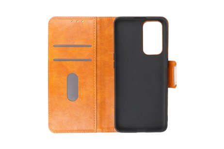 BAOHU Zakelijke Book Case Telefoonhoesje Geschikt voor OnePlus 9 - Portemonnee Hoesje - Pasjeshouder Wallet Case - Bruin