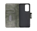BAOHU Zakelijke Book Case Telefoonhoesje Geschikt voor OnePlus 9 - Portemonnee Hoesje - Pasjeshouder Wallet Case - Donker Groen