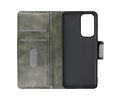 Zakelijke Book Case Telefoonhoesje - Portemonnee Hoesje - Pasjeshouder Wallet Case - Geschikt voor OnePlus 9 - Donker Groen