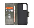 Zakelijke Book Case Telefoonhoesje - Portemonnee Hoesje - Pasjeshouder Wallet Case - Geschikt voor OnePlus 9 - Donker Groen