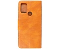 BAOHU Zakelijke Book Case Telefoonhoesje - Portemonnee Hoesje - Pasjeshouder Wallet Case - Geschikt voor Motorola Moto G30 en Moto G10 - Bruin