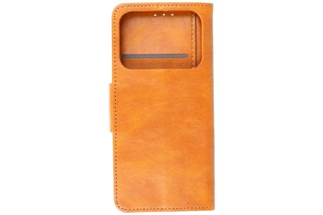 BAOHU Zakelijke Book Case Telefoonhoesje - Portemonnee Hoesje - Pasjeshouder Wallet Case - Geschikt voor XiaoMi Mi 11 Ultra - Bruin