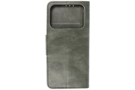 BAOHU Zakelijke Book Case Telefoonhoesje - Portemonnee Hoesje - Pasjeshouder Wallet Case - Geschikt voor XiaoMi Mi 11 Ultra - Donker Groen