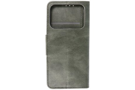 Zakelijke Book Case Telefoonhoesje - Portemonnee Hoesje - Pasjeshouder Wallet Case - Geschikt voor XiaoMi Mi 11 Ultra - Donker Groen