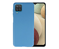 Hoesje Geschikt voor de Samsung Galaxy A12 - Fashion Color Backcover Telefoonhoesje - Navy