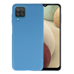 Hoesje Geschikt voor de Samsung Galaxy A12 - Fashion Color Backcover Telefoonhoesje - Navy