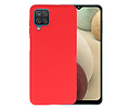 BAOHU Hoesje Geschikt voor de Samsung Galaxy A12 - Fashion Color Backcover Telefoonhoesje - Rood