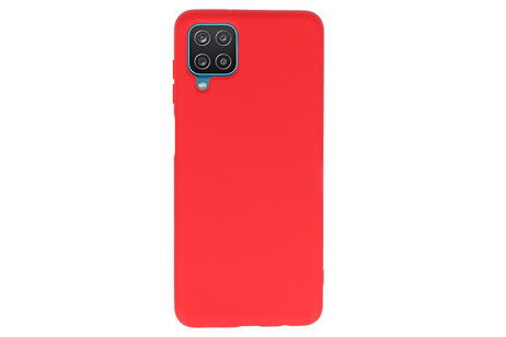 Hoesje Geschikt voor de Samsung Galaxy A12 - Fashion Color Backcover Telefoonhoesje - Rood